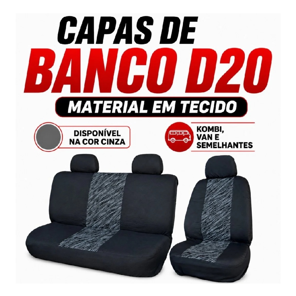 Jogo de Capa para Bancos da Cinza Dricar (cabral) 621