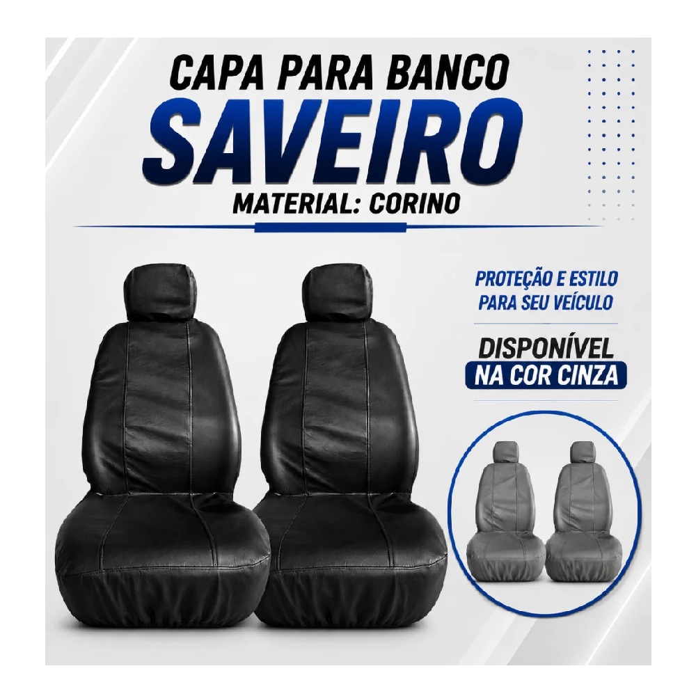 Jogo de Capa para Bancos Preto Dricar (cabral) 1924