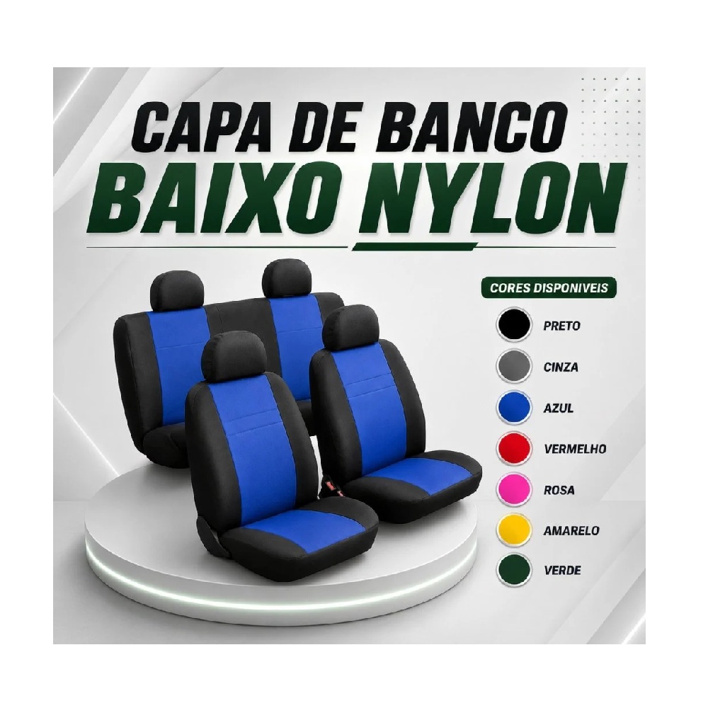 Jogo de Capa para Bancos Universal com 4 Apoios Veículo Baixo Cinza Nylon Dricar (cabral) 000271
