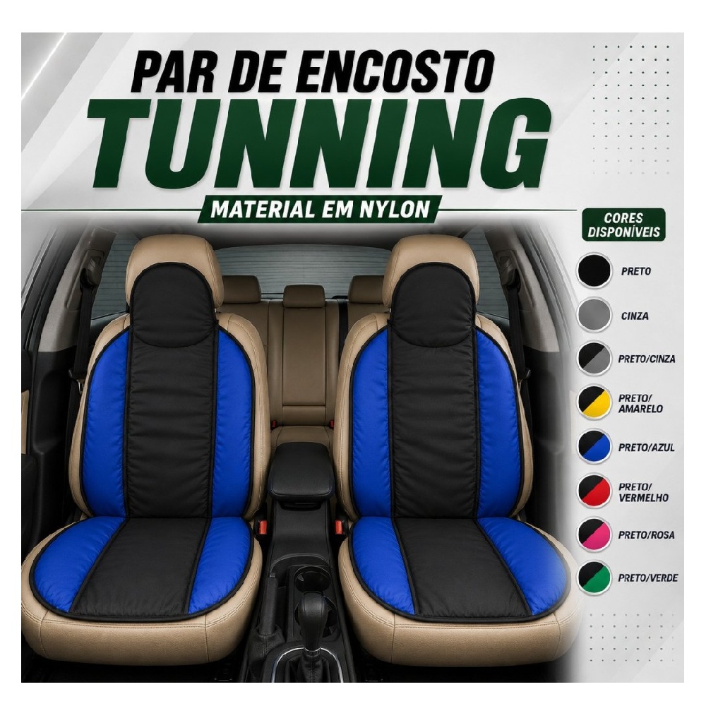 Jogo de Capa para Bancos Universal Tunning PretoPink dianteiros Dricar (cabral) 2440
