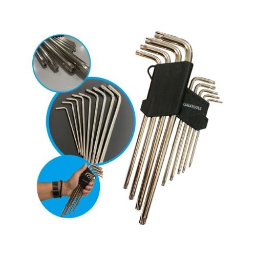 Jogo de Chave Torx Longo (9 Peças) LG Ferramentas TL10177