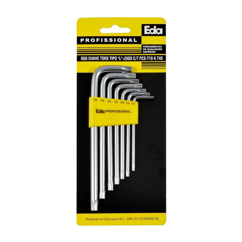 Jogo de Chave Torx T10 A T40 (7 Peças) EDA 8QG