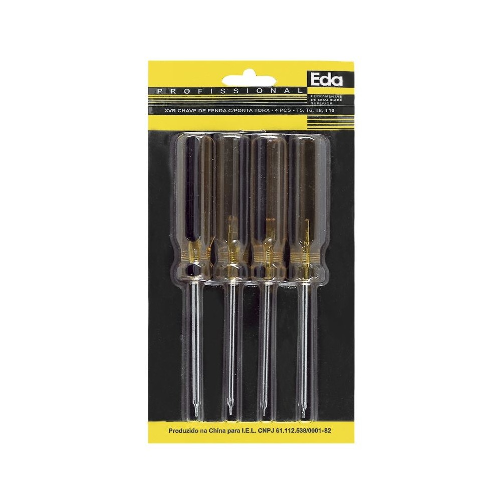 Jogo de Chave Torx T5/T6/T8/T10 (4 Peças) EDA 8VR