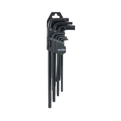 Jogo de Chaves Torx Hexalobular Longo Com 9 Peças Vonder 3573105000
