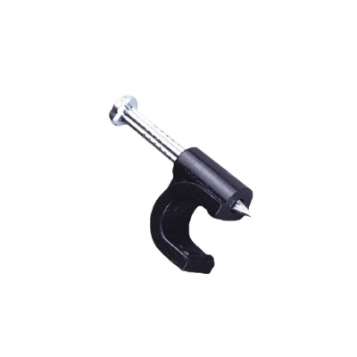 Jogo de Fixa Cabo Coaxial 6MM Preto com Prego de Aço Bemfixa 4161