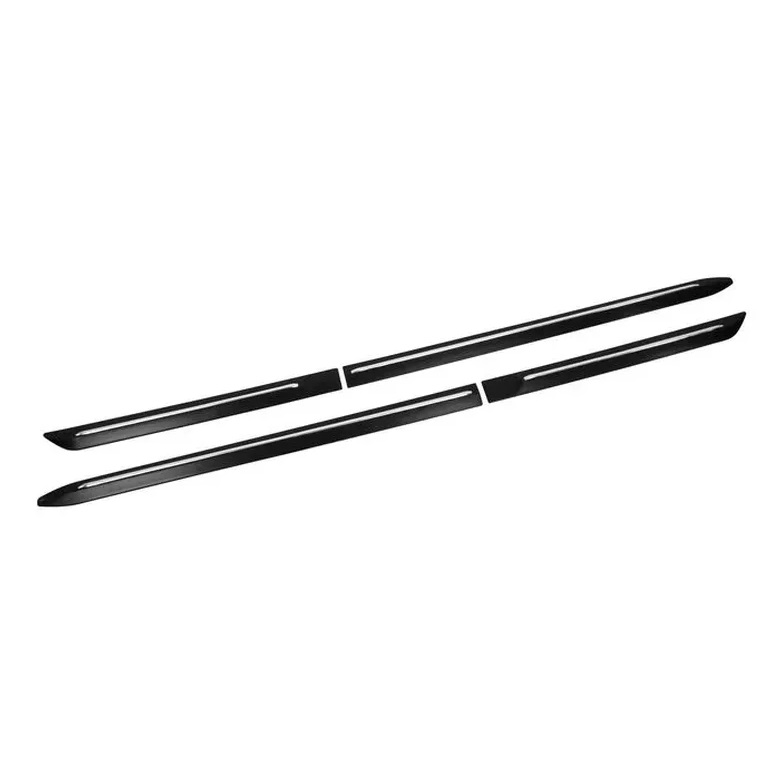 Jogo de Friso Lateral 4 Portas Univesal Preto Cromado 4 Peças Tgpoli 05024