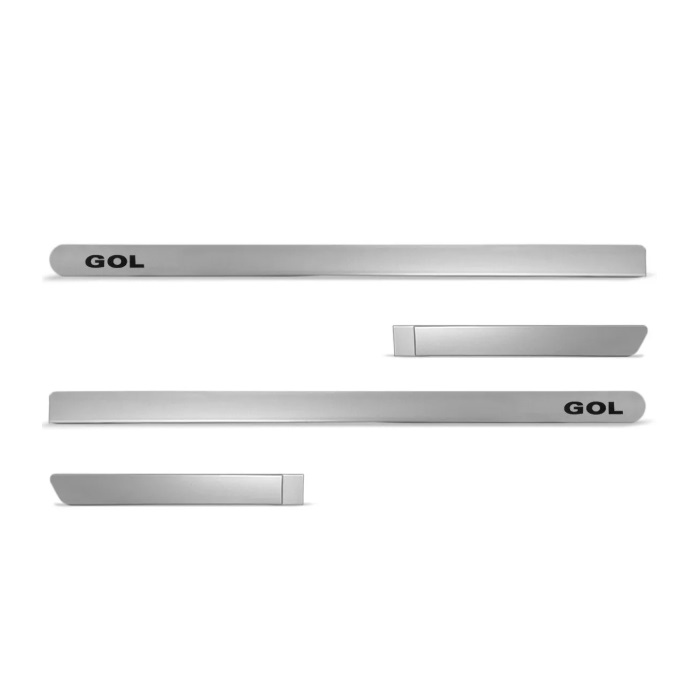 Jogo de Friso Lateral Slim Prata 4 peças Flash 2533
