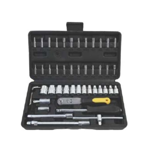 Jogo de Soquetes com Chave Catraca Titanium Ferramentas 7744