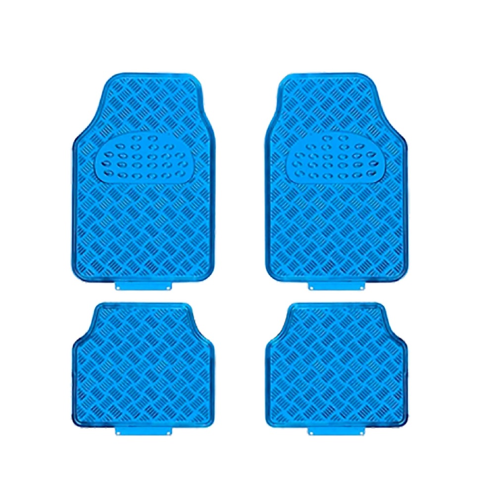 Jogo de Tapete Universal Aluminizado Azul 4 Peças Solocar SL022009
