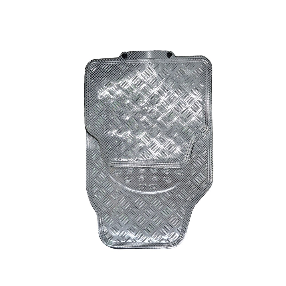 Jogo de Tapete Universal Aluminizado Branco 4 Peças Solocar SL022004