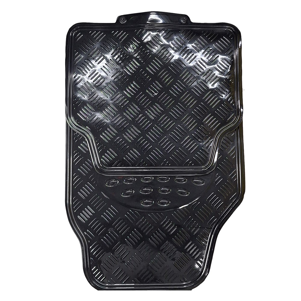 Jogo de Tapete Universal Aluminizado Preto 4 Peças Solocar SL022003