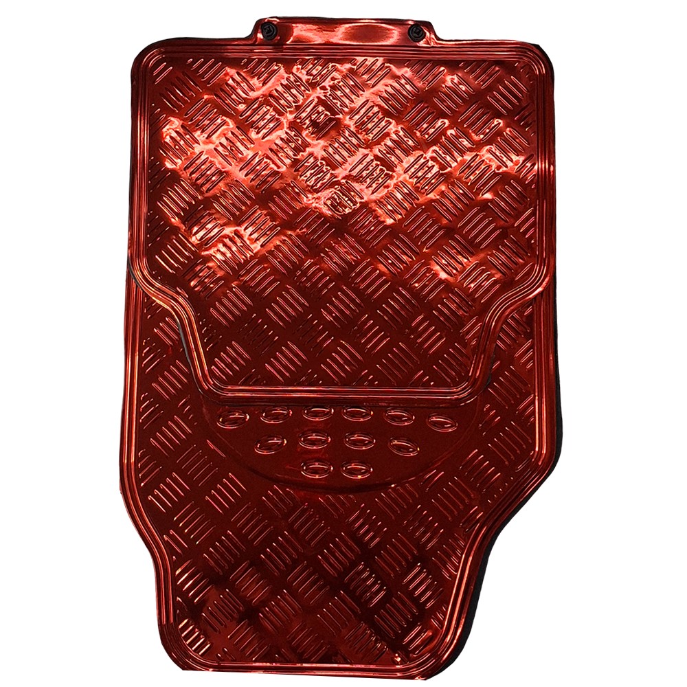Jogo de Tapete Universal Aluminizado Vermelho 4 Peças Solocar SL022008