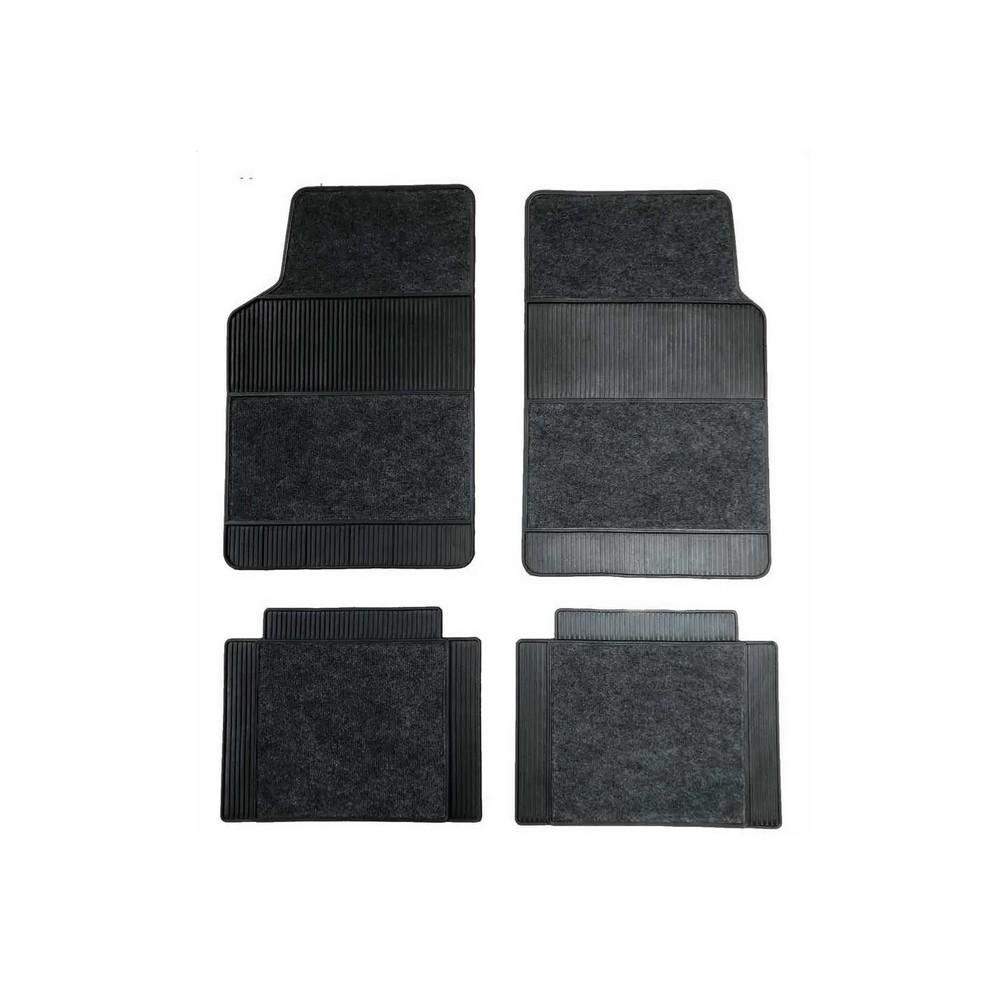 Jogo de Tapete Universal B Carpete Preto 4 Peças CAR Floor D123PR