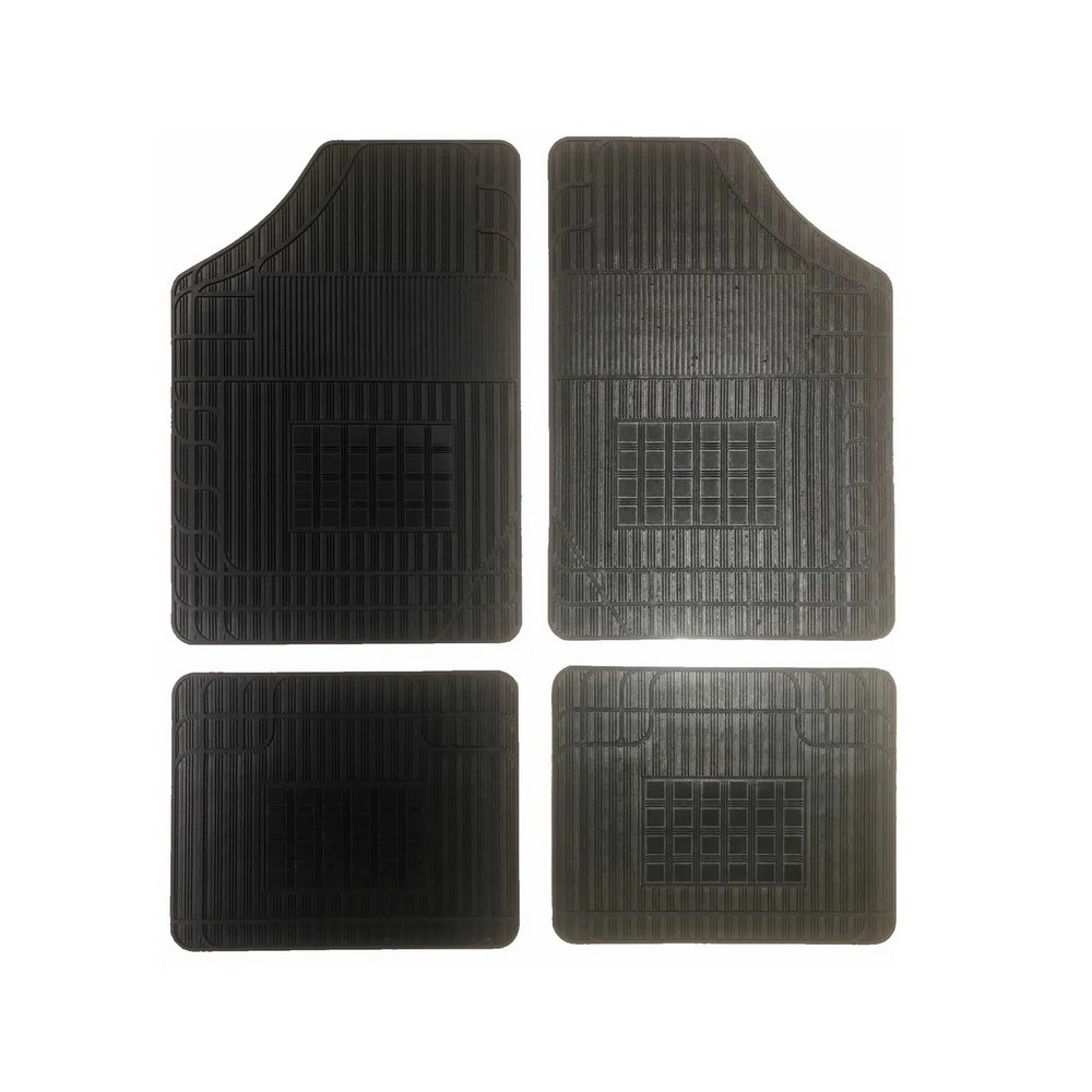 Jogo de Tapete Universal C Preto 4 Peças CAR Floor DGRU30