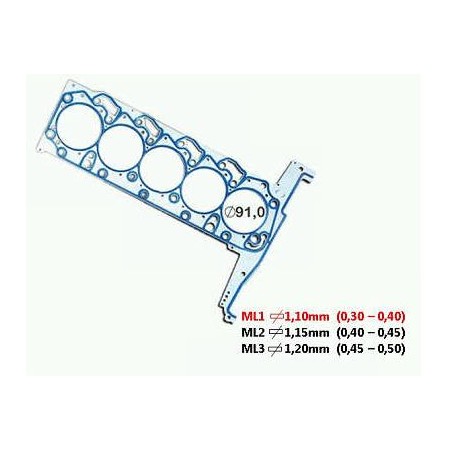 Junta do Cabeçote (1.10mm) Metal Bastos Juntas 131586ML1