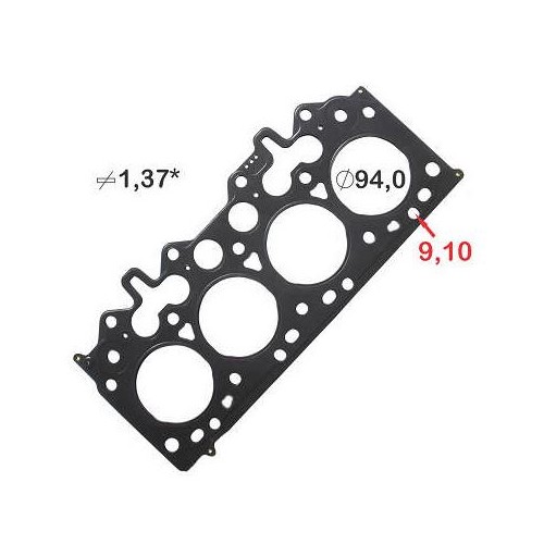 Junta do Cabeçote (1.37mm) Bastos Juntas 131575ML