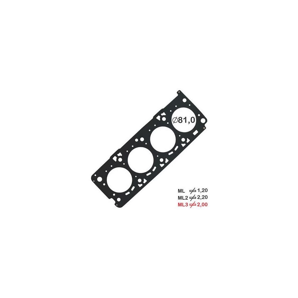 Junta do Cabeçote (2.00mm) Aço Inox Ø81mm Bastos Juntas 141573ML3