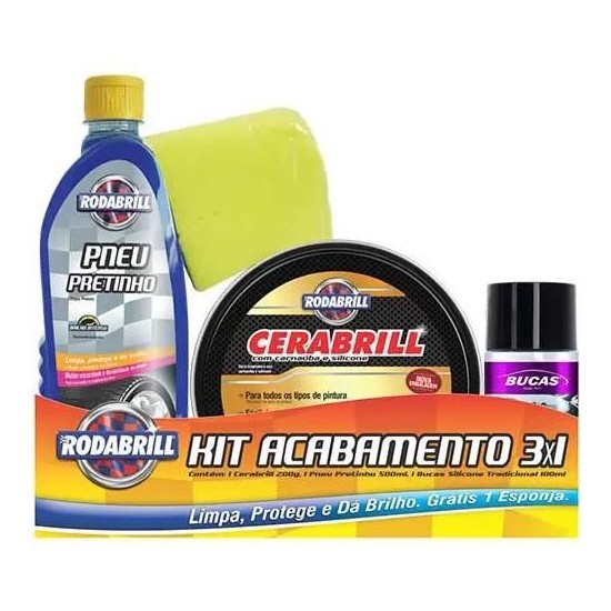 Kit Acabamento Limpeza 3 em 1 Rodabrill 18698