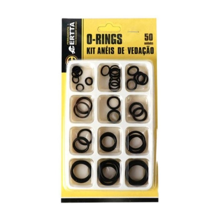 Kit Anéis de Vedação com 50 Peças de Borracha 11x22cm Cascavel FMA038