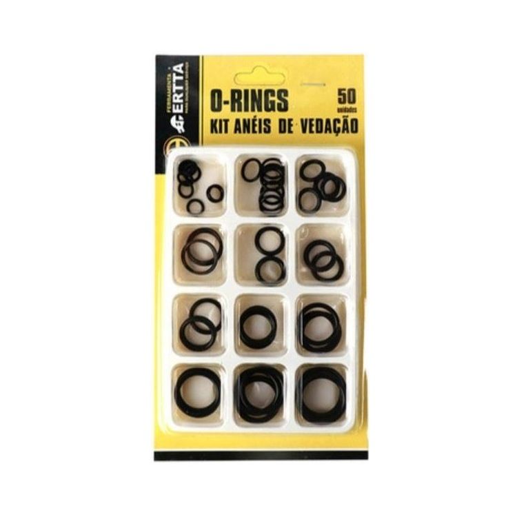 Kit Anéis de Vedação com 50 Peças de Borracha Waft FMA038