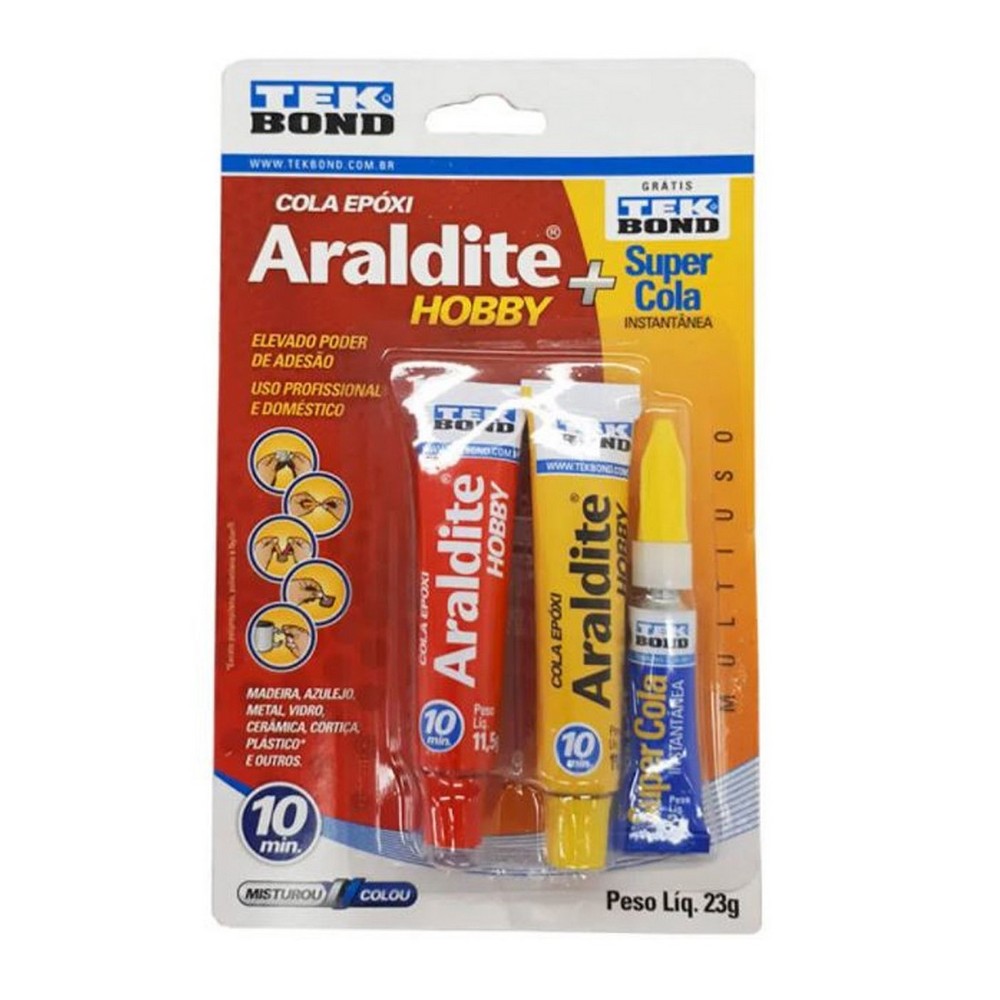 Kit Araldite Hobby 23g + Superiorcola 2g Tekbond/Adespec 0020000080012CX