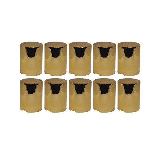 Kit Capa de Parafuso de Roda Ouro Modelo Boliviana 32/33mm Xcar Produtos Automotivos 08204
