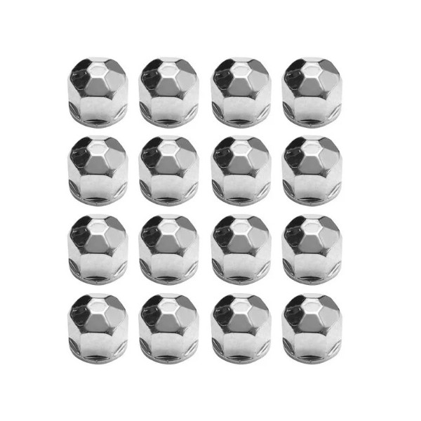 Kit Capa para Parafuso de Roda Hexa Cromada 17mm Shek Parts 10011