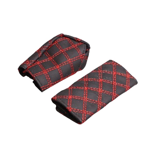 Kit Capas da Alavanca do Freio de Mão/Câmbio Preto e Vermelho BM Acessórios BM3537