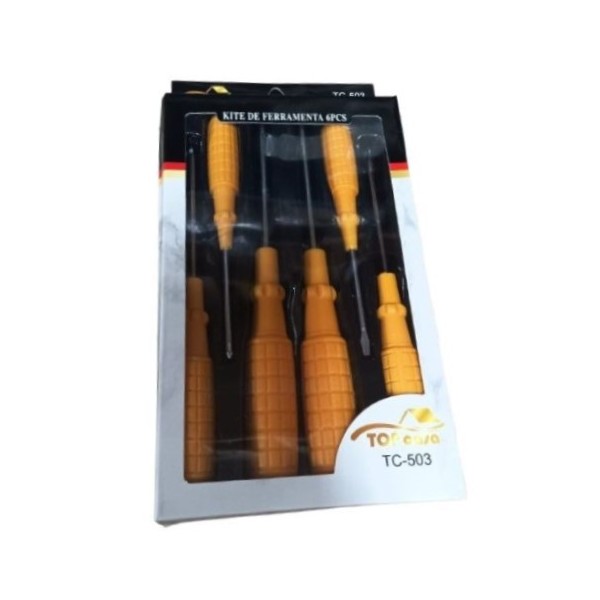 Kit Chave de Fenda Phillips Eduana Tc503 Eduana TC503