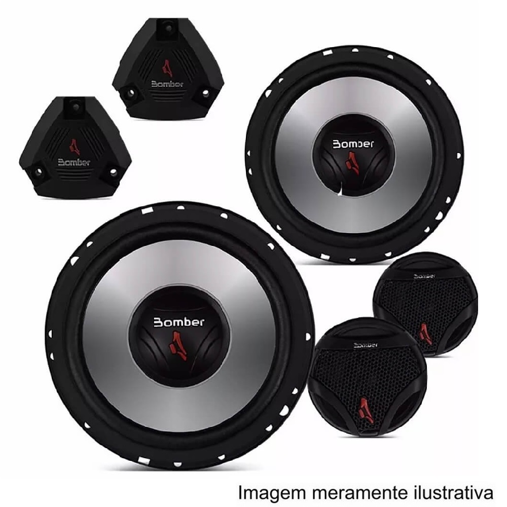 Kit com 2 Vias 100W Rms 6 Pol. (Pesado) Bomber 107022