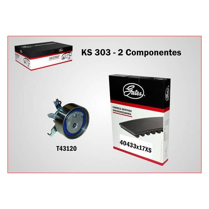Kit Correia Dentada 111 Dentes Gates KS303