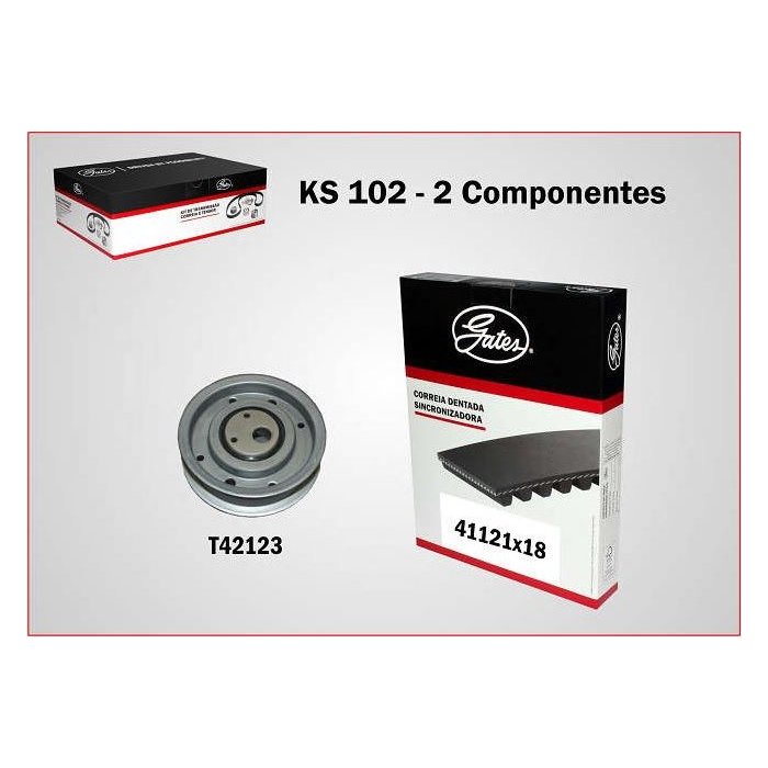 Kit Correia Dentada 121 Dentes Gates KS102