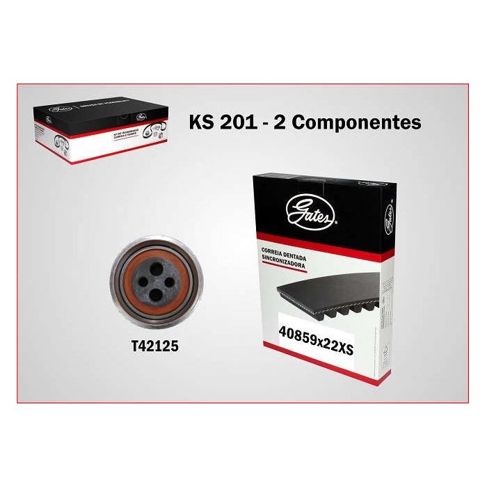 Kit Correia Dentada 129 Dentes Gates KS201