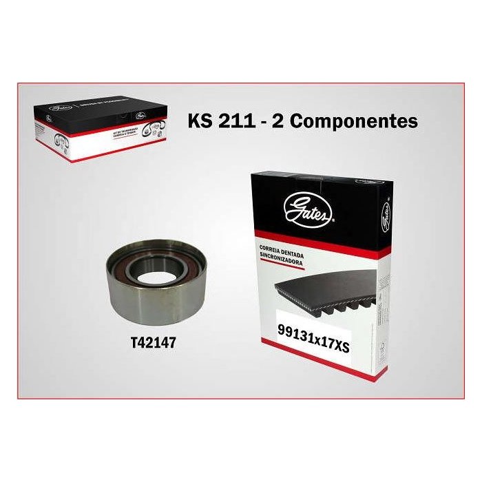 Kit Correia Dentada 131 Dentes Gates KS211