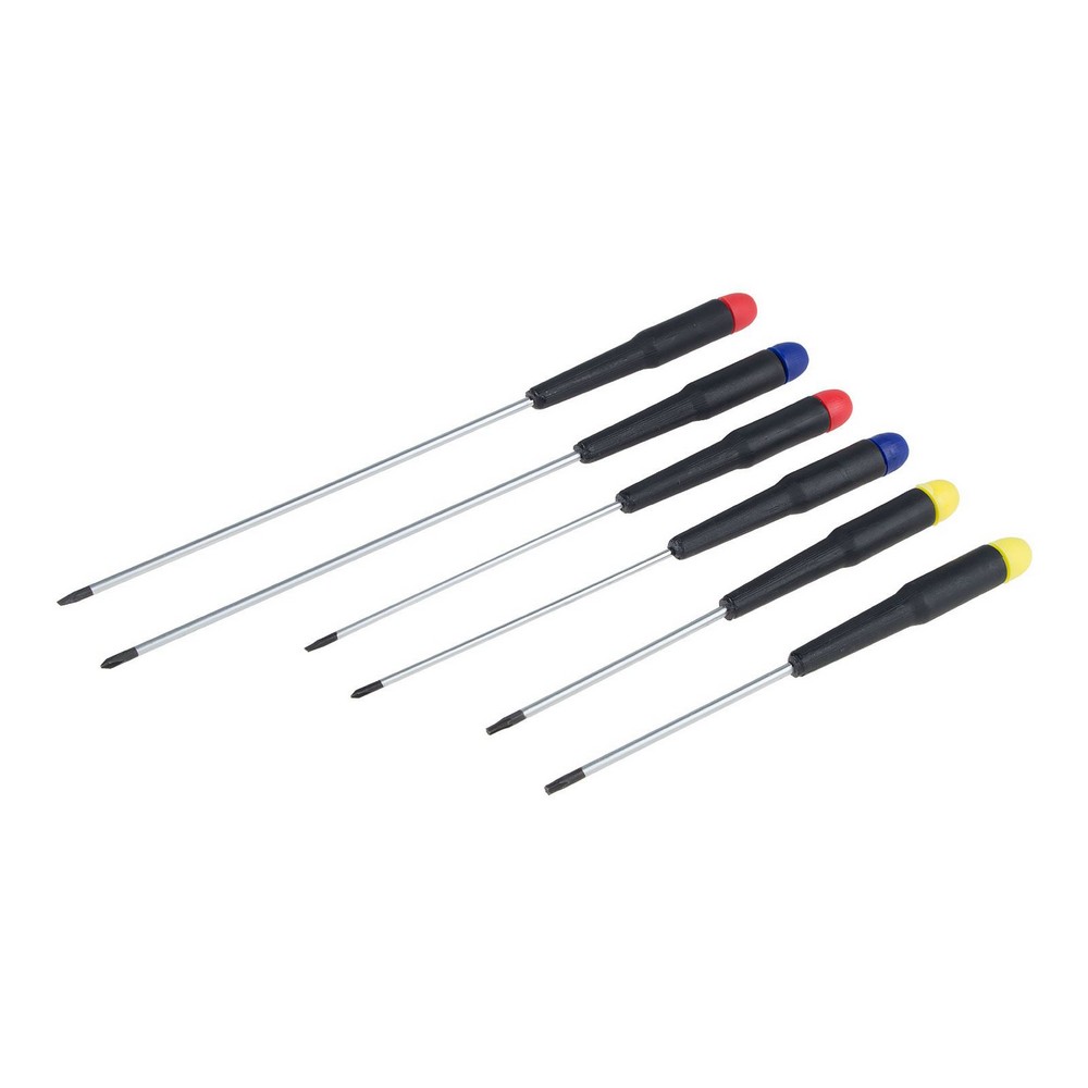 Kit de Chaves Longa de Precisão Fenda/Philips/Torx com 6 Peças EDA 8WV