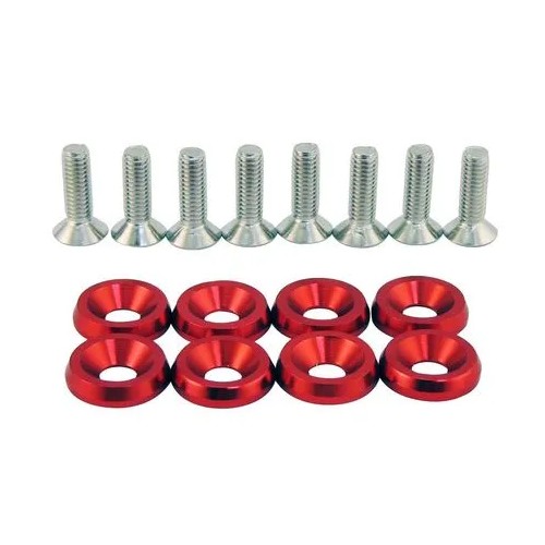Kit de Parafusos com Arruelas Decorativas P2 Acessórios Automotivos KFW02