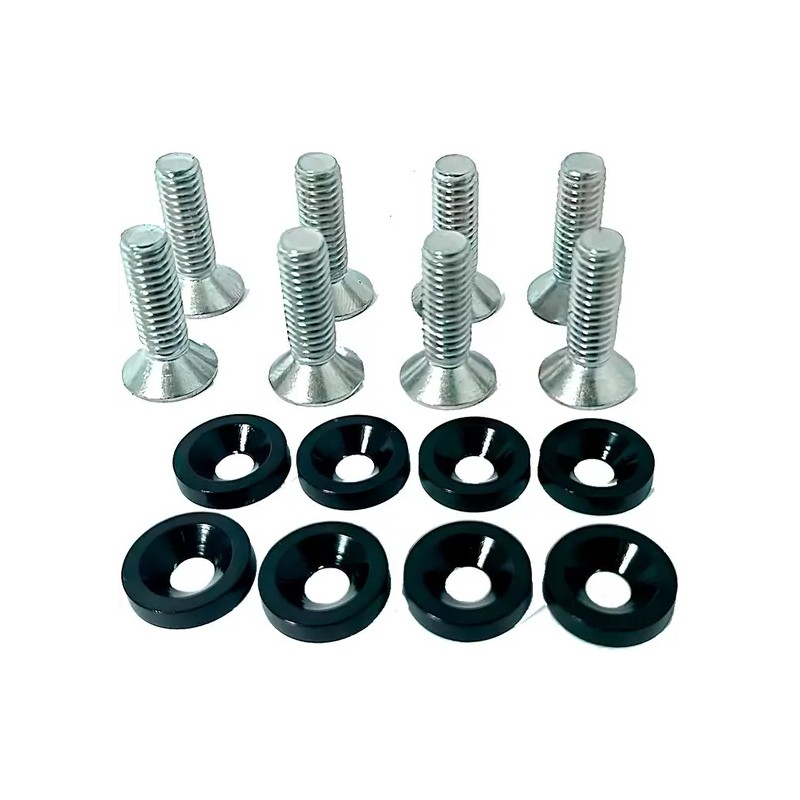 Kit de Parafusos com Arruelas Decorativas P2 Acessórios Automotivos KFW06