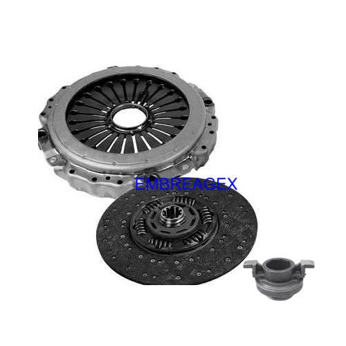 Kit Embreagem Platô com Mancal e Disco Embreagex 6596V7