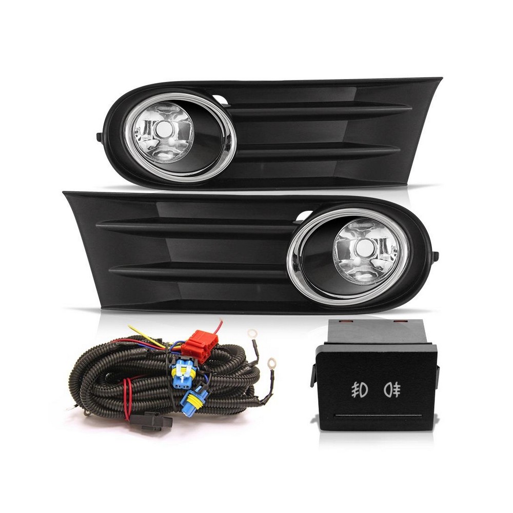 Kit Farol Auxiliar Aro Cromado Automotive Imports ZN888005