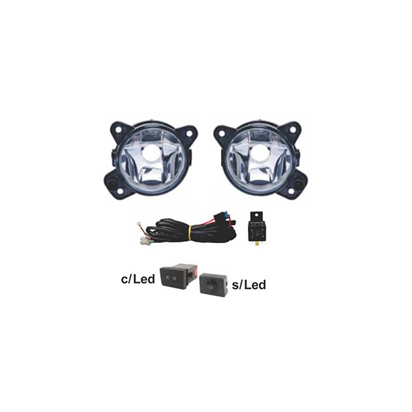 Kit Farol Auxiliar Aro Cromado Orgus FW497KI