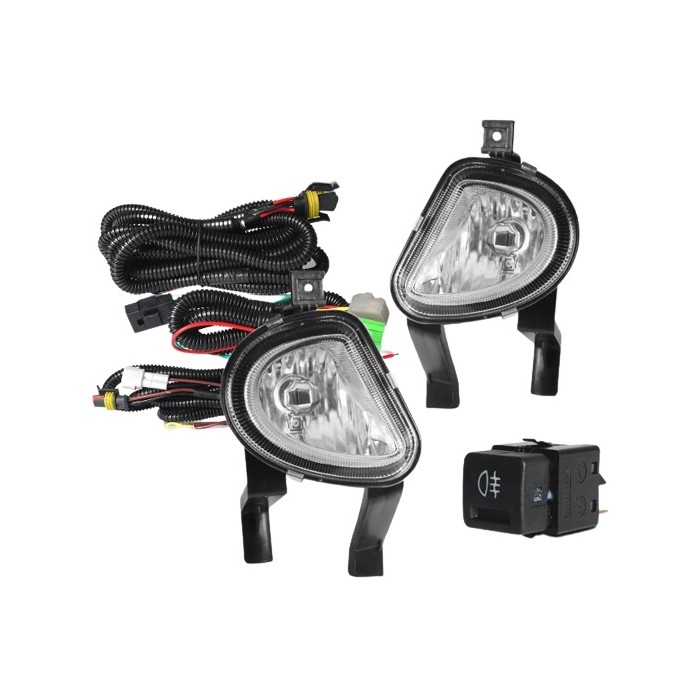 Kit Farol de Milha Lente Triangular Suns Acessorios FGS0714CV