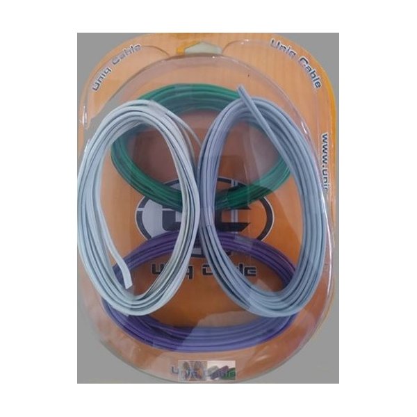 Kit Fios para Auto Falantes 1mm (5 Metros) Uniq Cable UCKIT001