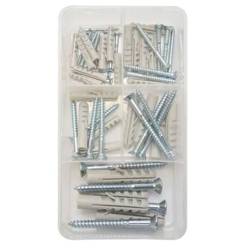 Kit Fixação Buchas de Nylon e Parafusos 56 Peças Bemfixa 3350