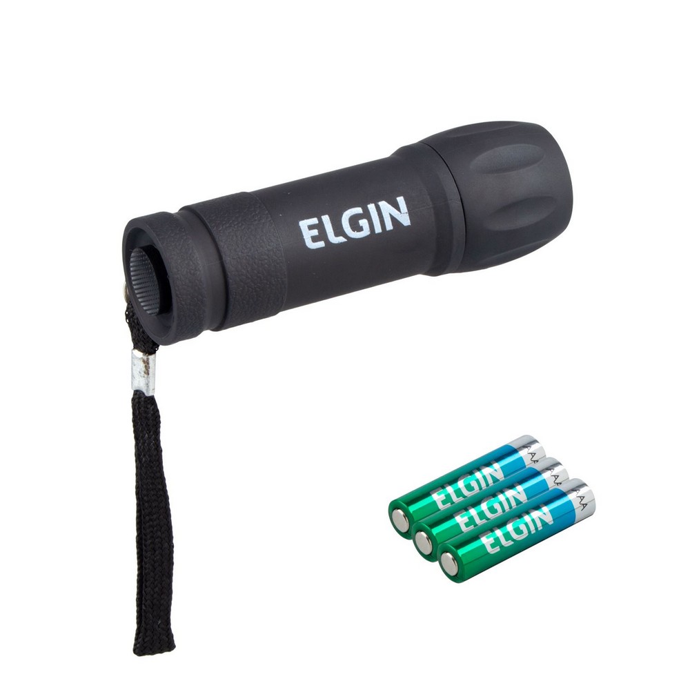 Kit Lanterna Energy 9 LEDs + 3 Pilhas Elgin 82309