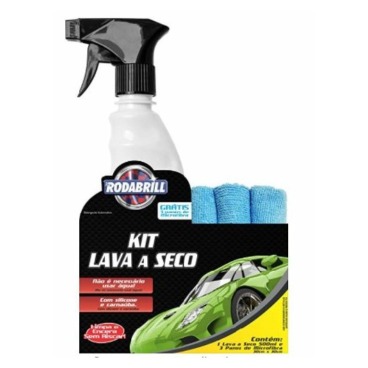 Kit Lava a Seco Automotivo 500ML Rodabrill 14481