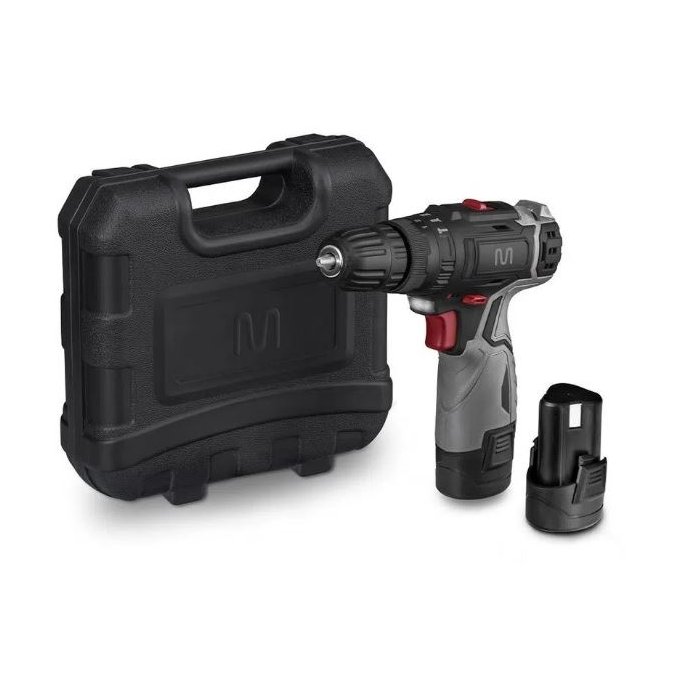 Kit Parafusadeira Furadeira 12V com Impacto com Maleta com 2 Baterias Multilaser FE006
