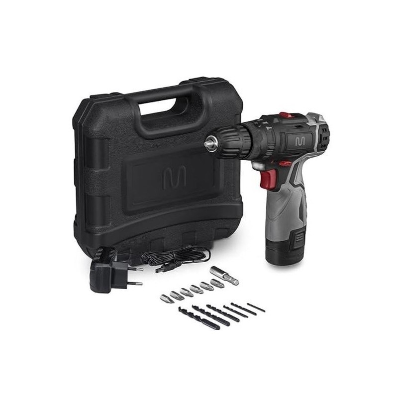 Kit Parafusadeira Furadeira 12V com Impacto com Maleta Multilaser FE099