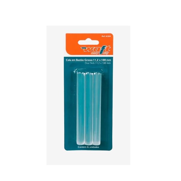Kit Refil de Cola Quente grosso 11,2mmx100mm (6 Peças) Waft 6584