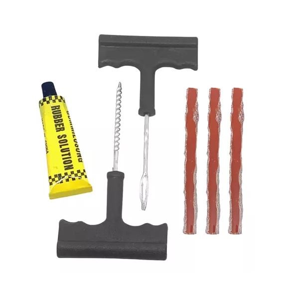 Kit Reparo Pneu com Agulha sem Câmera com 6 Peças LG Ferramentas HM60