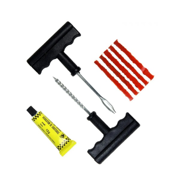 Kit Reparo Pneu com Agulha sem Câmera com 8 Peças LG Ferramentas OT0470